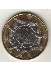 2001 - Lire 1.000 Bimetallica fior di Conio San Marino